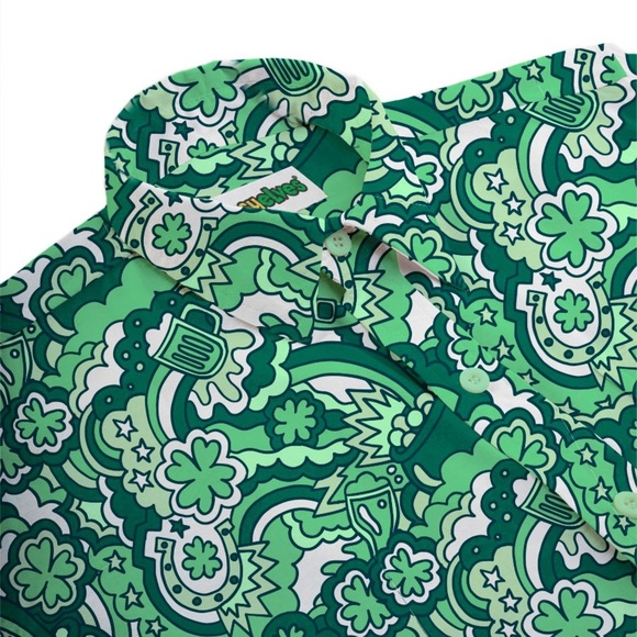 TIPSY ELVES MEN'S RETRO ST. PADDY'S BUTTON DOWN SHIRT - Picture 4 of 11